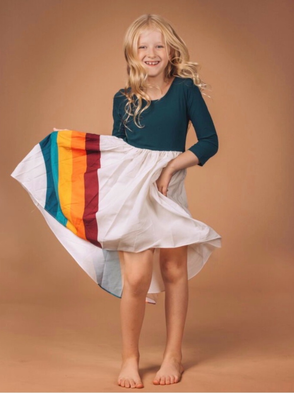Rainbow High-Low Dress
